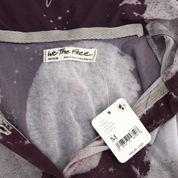 Free People We The Free Moon and stars mesh top - Picture 4 of 5